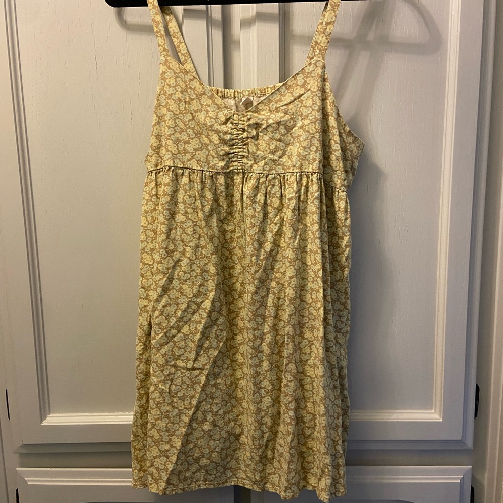 BP Beige and Light Blue Floral Top